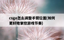 csgo怎么調整手臂位置，如何更好地掌控游戲節奏