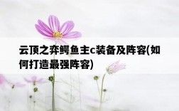云頂之弈鱷魚主c裝備及陣容，如何打造最強陣容