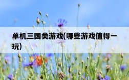 單機三國類游戲，哪些游戲值得一玩