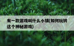 有一款游戲叫什么小鎮，如何玩轉這個神秘游戲