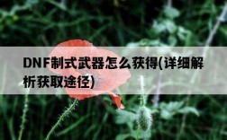 DNF制式武器怎么獲得，詳細解析獲取途徑
