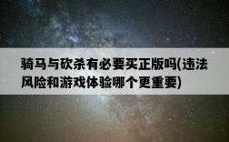 騎馬與砍殺有必要買正版嗎，違法風險和游戲體驗哪個更重要