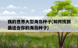 我的世界大型海島種子，如何找到最適合你的海島種子