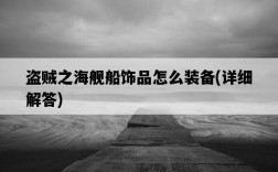 盜賊之海艦船飾品怎么裝備，詳細解答