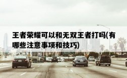 王者榮耀可以和無雙王者打嗎，有哪些注意事項和技巧