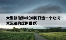 大型修仙游戲，如何打造一個讓玩家沉迷的虛擬世界