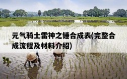 元氣騎士雷神之錘合成表，完整合成流程及材料介紹