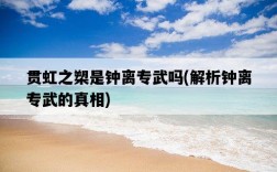 貫虹之槊是鐘離專武嗎，解析鐘離專武的真相
