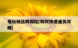 電玩城叢林探險，如何快速通關攻略