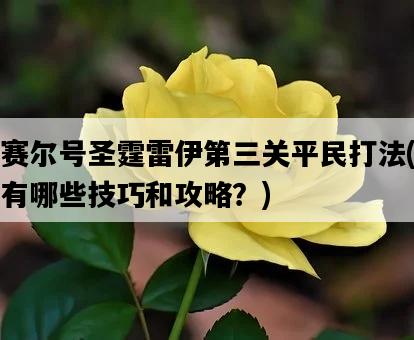 賽爾號圣霆雷伊第三關平民打法，有哪些技巧和攻略？-圖1