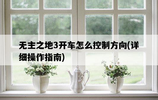 無主之地3開車怎么控制方向，詳細操作指南-圖1