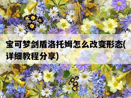 寶可夢劍盾洛托姆怎么改變形態，詳細教程分享-圖1