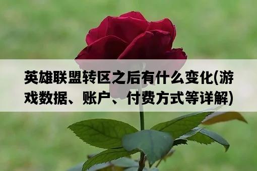 英雄聯盟轉區之后有什么變化，游戲數據、賬戶、付費方式等詳解-圖1