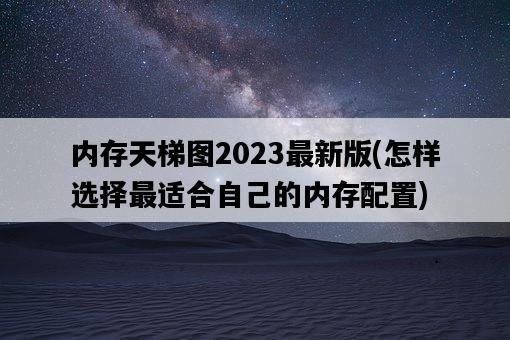 內存天梯圖2023最新版，怎樣選擇最適合自己的內存配置-圖1
