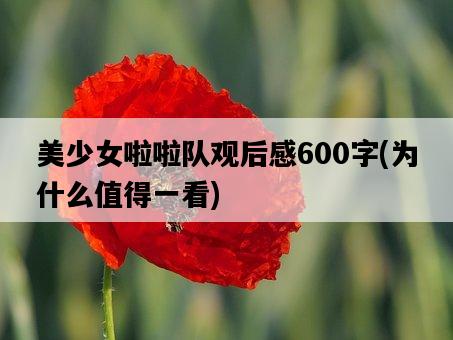 美少女啦啦隊觀后感600字，為什么值得一看-圖1