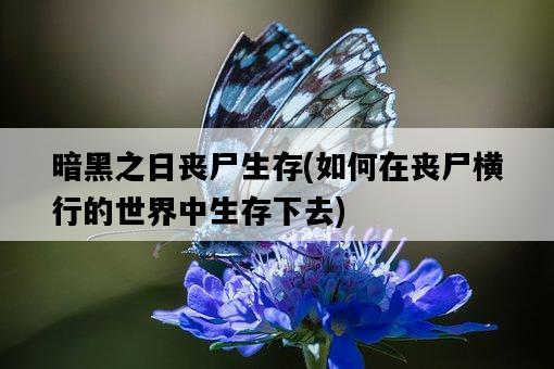 暗黑之日喪尸生存，如何在喪尸橫行的世界中生存下去-圖1