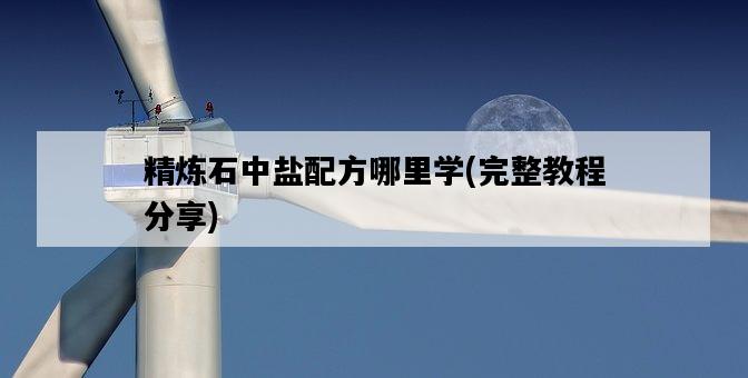 精煉石中鹽配方哪里學，完整教程分享-圖1