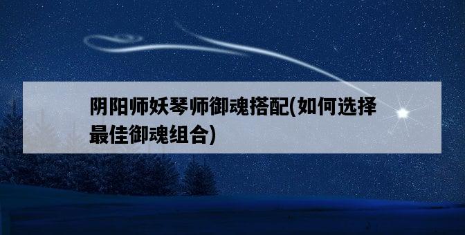陰陽師妖琴師御魂搭配，如何選擇最佳御魂組合-圖1