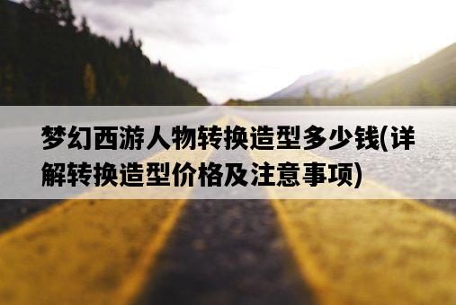 夢幻西游人物轉換造型多少錢，詳解轉換造型價格及注意事項-圖1
