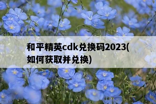 和平精英cdk兌換碼2023，如何獲取并兌換-圖1