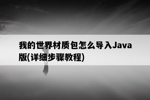 我的世界材質包怎么導入Java版，詳細步驟教程-圖1