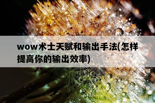 wow術士天賦和輸出手法，怎樣提高你的輸出效率-圖1