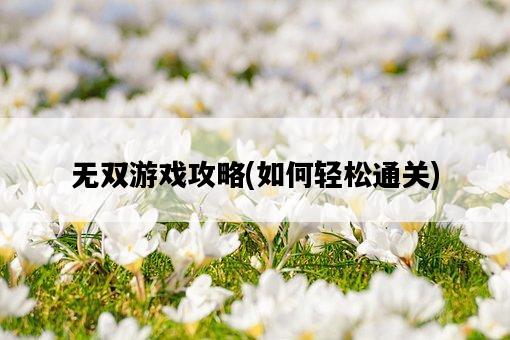 無雙游戲攻略，如何輕松通關-圖1
