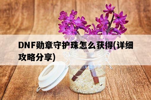 DNF勛章守護珠怎么獲得，詳細攻略分享-圖1