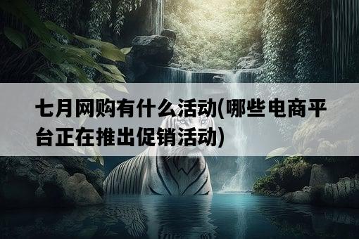 七月網購有什么活動，哪些電商平臺正在推出促銷活動-圖1
