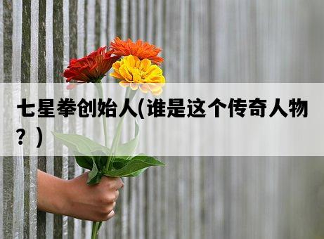 七星拳創始人，誰是這個傳奇人物？-圖1