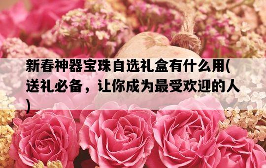 新春神器寶珠自選禮盒有什么用，送禮必備，讓你成為最受歡迎的人-圖1