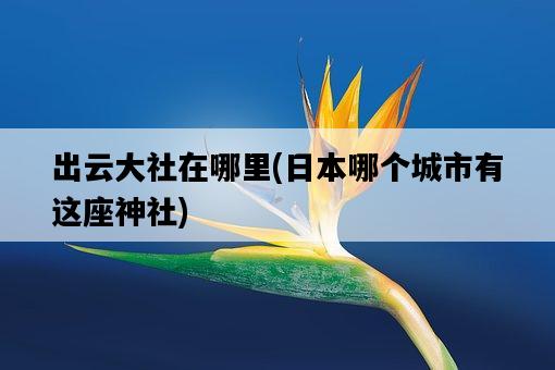 出云大社在哪里，**哪個城市有這座神社-圖1