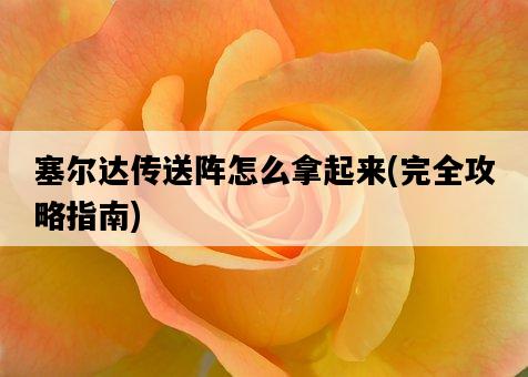 塞爾達傳送陣怎么拿起來，完全攻略指南-圖1