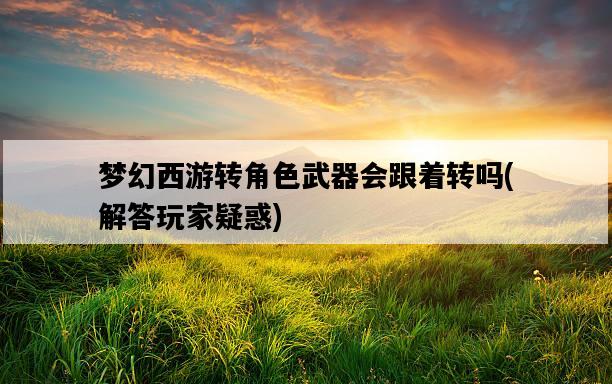 夢幻西游轉角色武器會跟著轉嗎，解答玩家疑惑-圖1