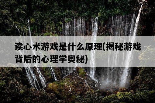 讀心術游戲是什么原理，揭秘游戲背后的心理學奧秘-圖1