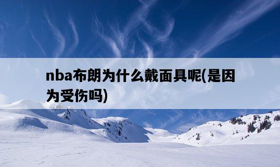 nba布朗為什么戴面具呢，是因為受傷嗎-圖1