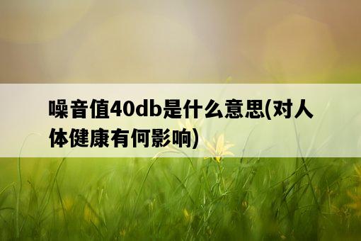 噪音值40db是什么意思，對人體健康有何影響-圖1