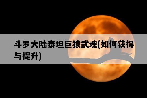 斗羅大陸泰坦巨猿武魂，如何獲得與提升-圖1