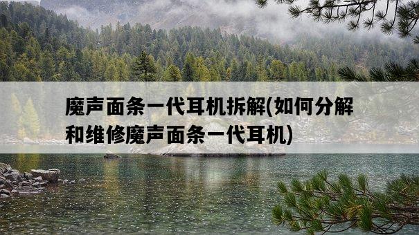 魔聲面條一代耳機拆解，如何分解和維修魔聲面條一代耳機-圖1