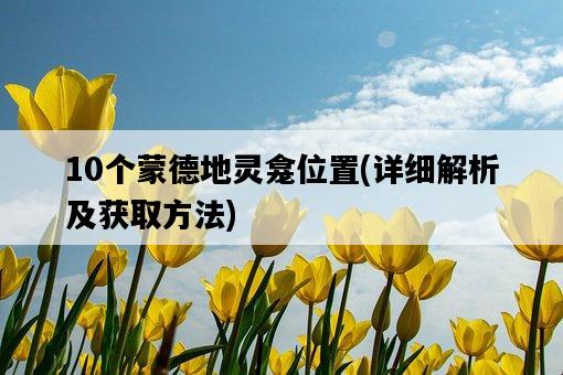 10個蒙德地靈龕位置，詳細解析及獲取方法-圖1