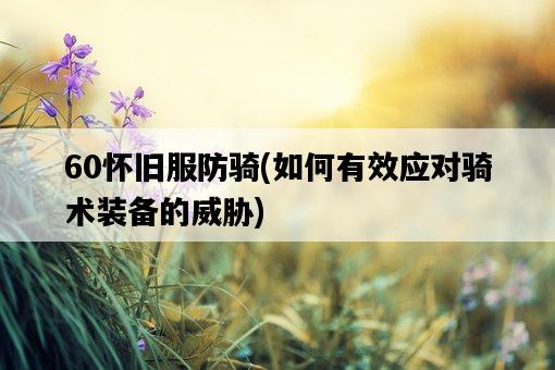 60懷舊服防騎，如何有效應對騎術裝備的威脅-圖1