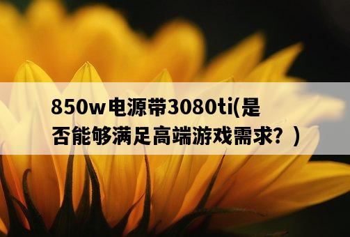 850w電源帶3080ti，是否能夠滿足高端游戲需求？-圖1