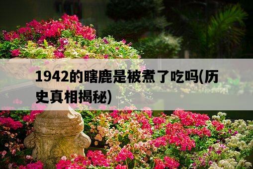 1942的瞎鹿是被煮了吃嗎，歷史真相揭秘-圖1