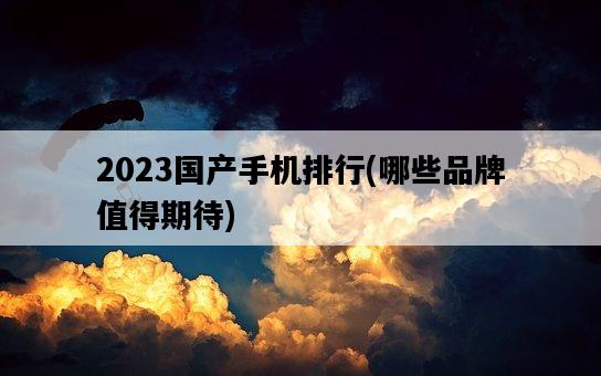 2023國產手機排行，哪些品牌值得期待-圖1