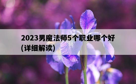 2023男魔法師5個職業哪個好，詳細解讀-圖1