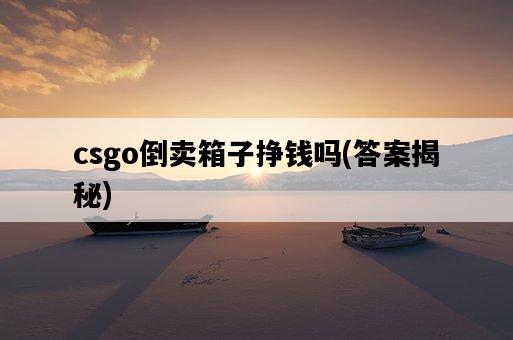 csgo倒賣箱子掙錢嗎，答案揭秘-圖1