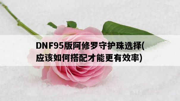 DNF95版阿修羅守護珠選擇,應該如何搭配才能更有效率-圖1 DNF95版阿修羅守護珠選擇,應該如何搭配才能更有效率-圖1