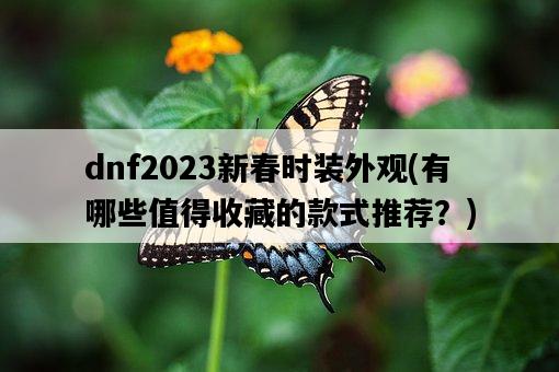 dnf2023新春時裝外觀，有哪些值得收藏的款式推薦？-圖1