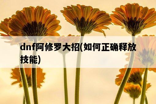 dnf阿修羅大招,如何正確釋放技能-圖1 dnf阿修羅大招,如何正確釋放技能-圖1