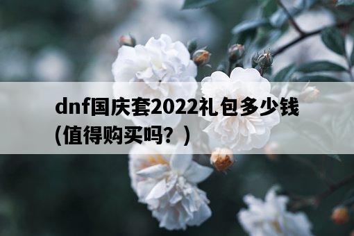 dnf國慶套2022禮包多少錢，值得購買嗎？-圖1